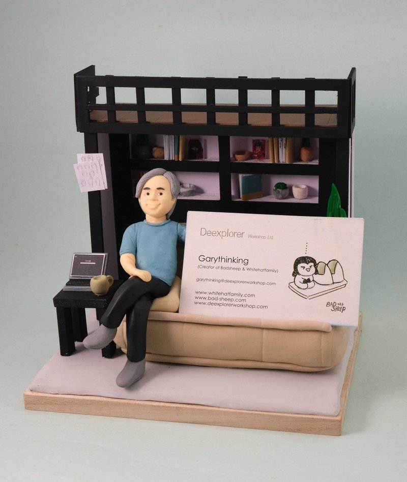 荣休记念小礼品, 可定制名字.提供相片定制人物造型(可放名片等) - 摆饰 - 粘土 