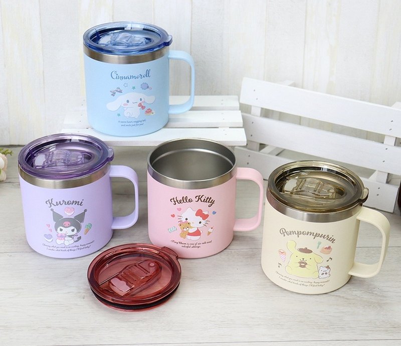 【SANRIO 三丽鸥】真空保温杯/办公杯/马克杯500ml-4款任选 - 保温瓶/保温杯 - 不锈钢 银色