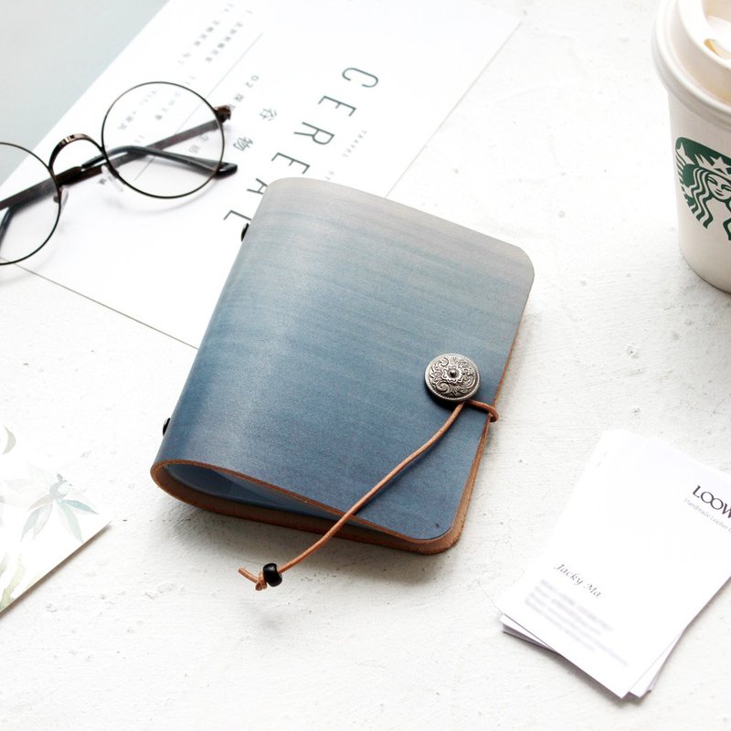 山海蓝渐层40卡位牛皮卡片夹 / 名片夹 / 票卡夹 名片本  名片包 - 名片夹/名片盒 - 真皮 蓝色