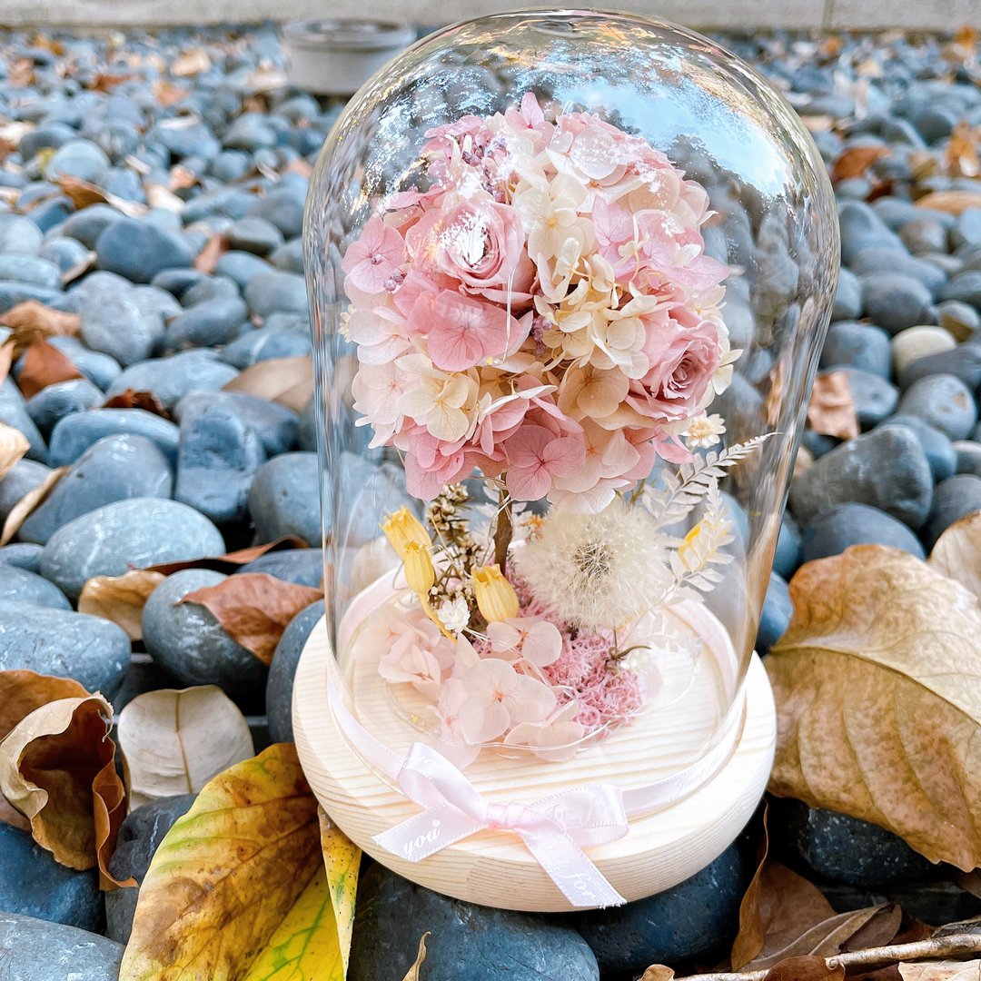 永生玫瑰绣球花树 永生蒲公英 - 干燥花/捧花 - 植物．花 