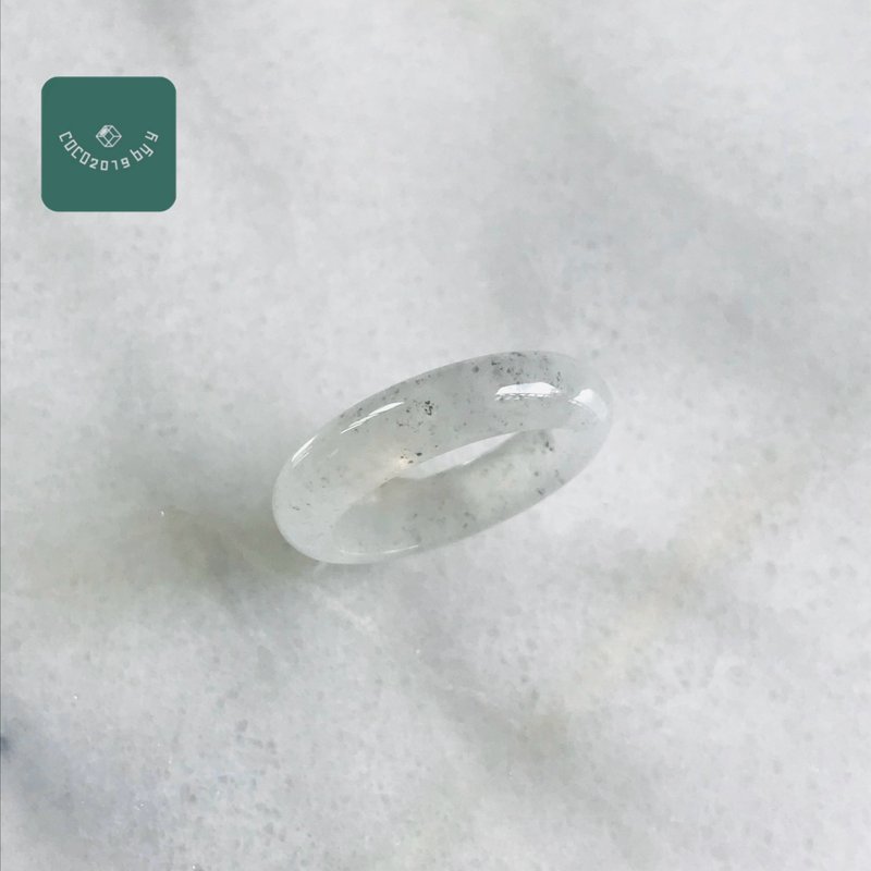 翡翠戒指 天然石 缅甸产 12号 指环 R159-0025 - 戒指 - 玉石 银色