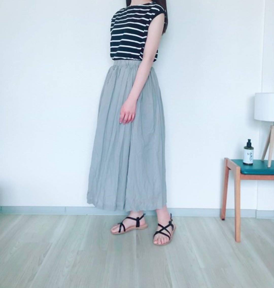 Pinkoi 代购 - 春夏衬里缩灰半身裙银 - 裙子 - 其他材质 