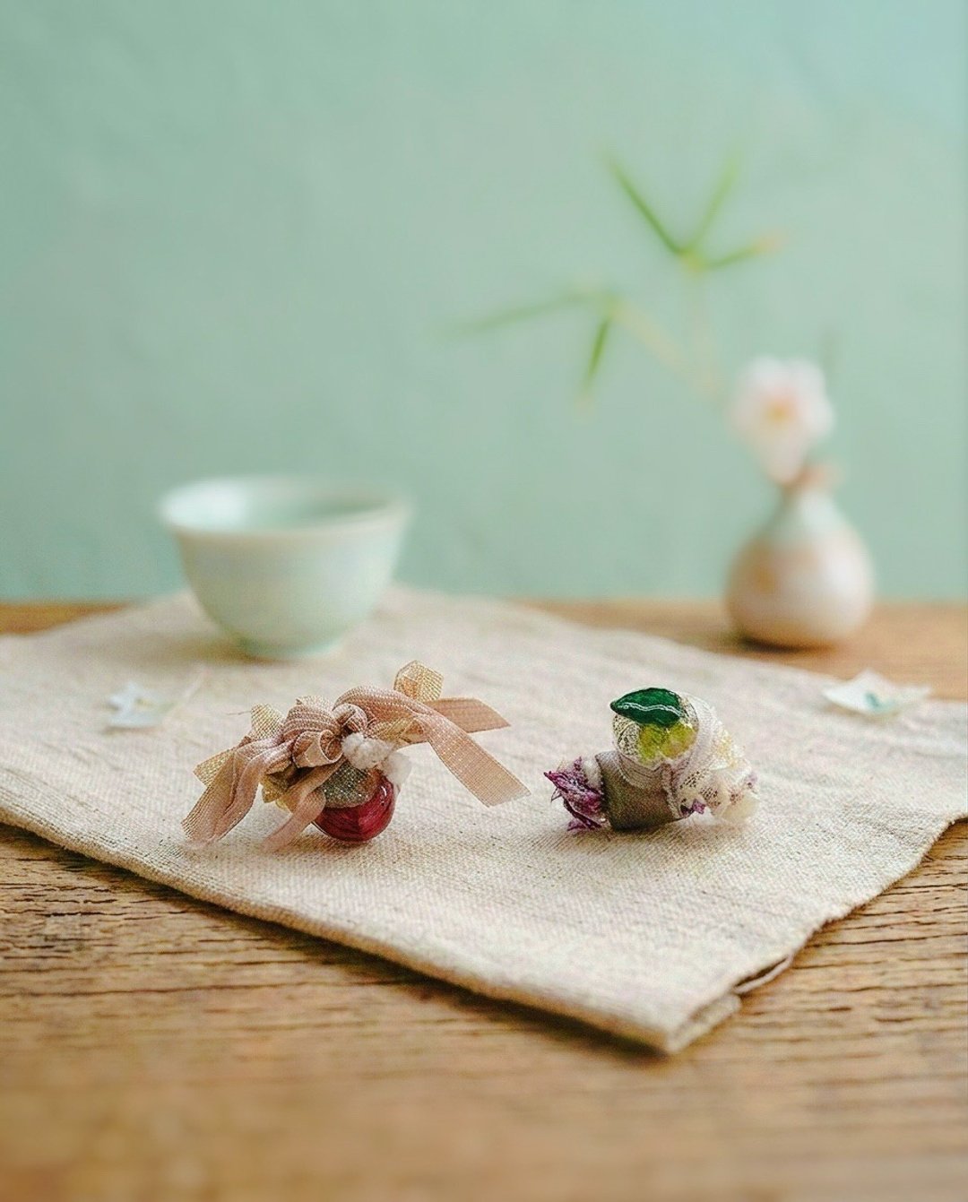 苹果引力 彩色苹果 手作手染纱线戒指| 植椛。饰 小众设计品牌 - 戒指 - 树脂 多色