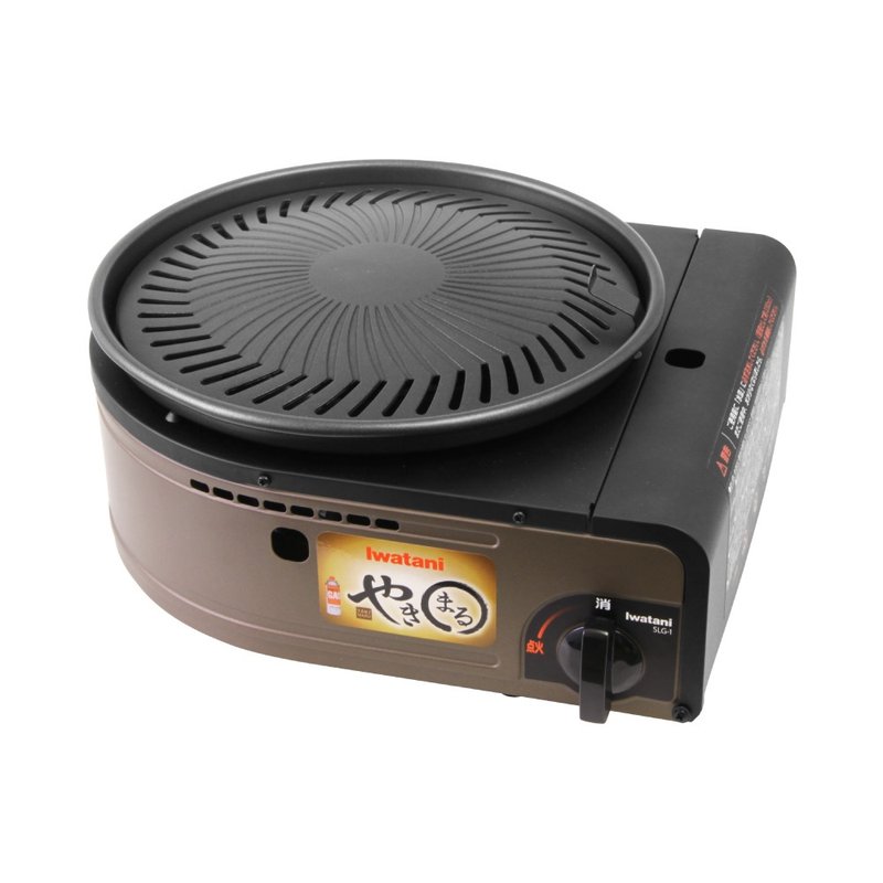 【Iwatani岩谷】日本圆型无烟烧烤磁式瓦斯烤炉-1.0kW-咖啡色 - 露营用品 - 其他材质 