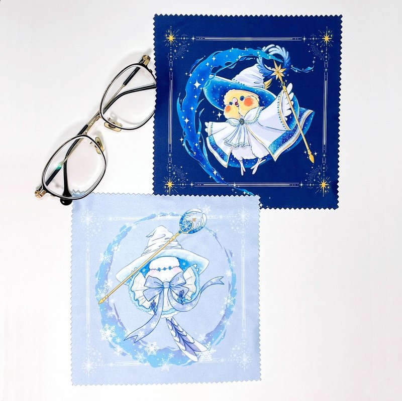 Rolia's 手作 【魔法鸟鸟系列】玄凤/山雀 眼镜布/擦拭布/拭镜布 - 眼镜盒/眼镜布 - 聚酯纤维 