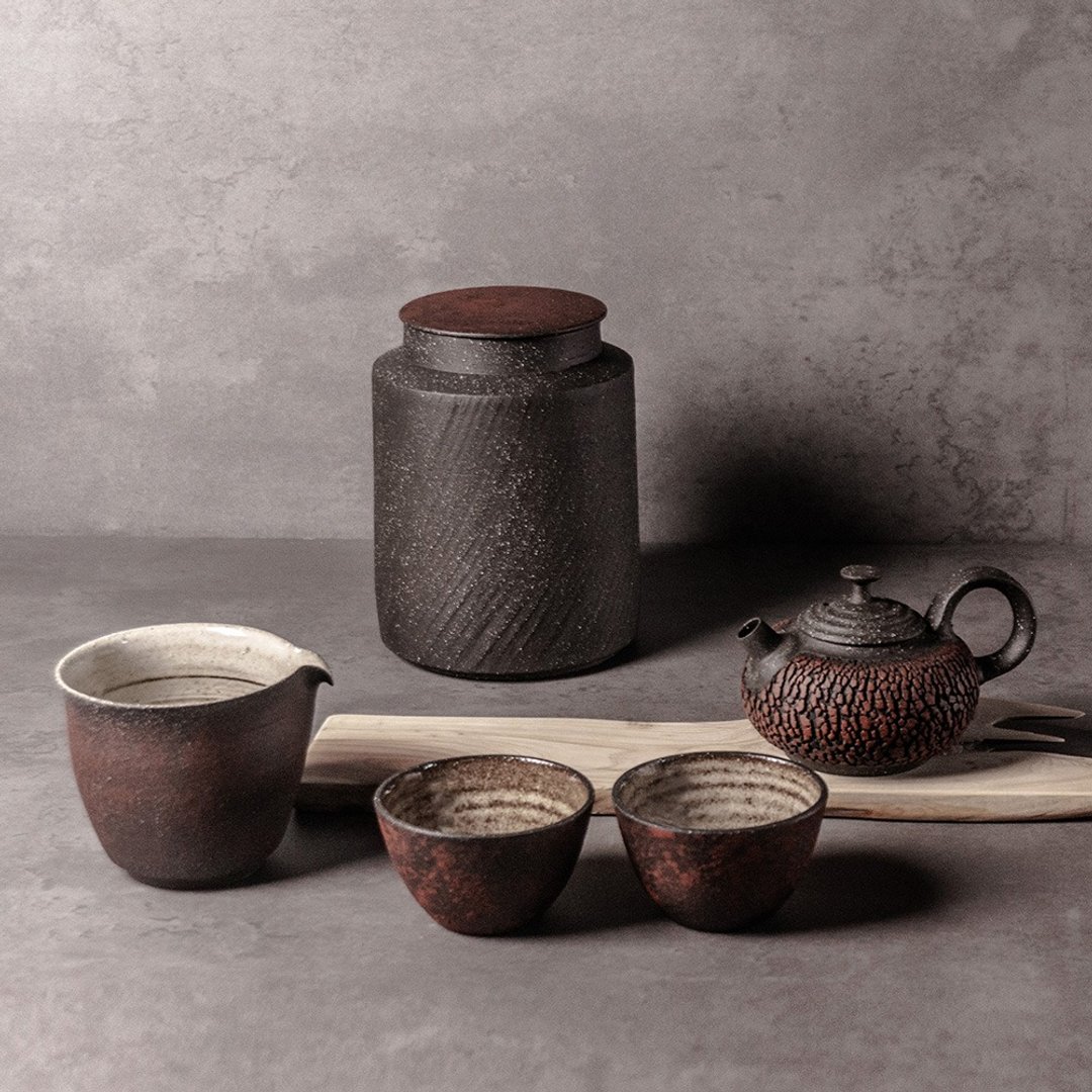 无我系列 - 承烟赤岩茶器 - 茶具/茶杯 - 陶 红色