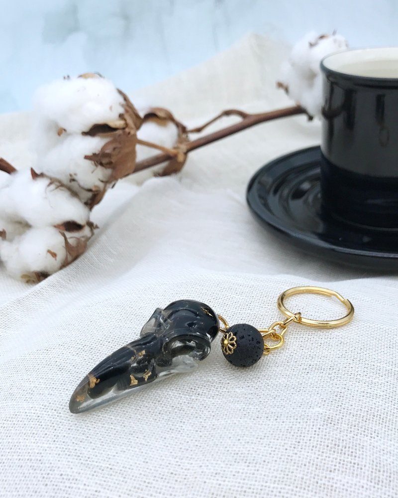 水晶乌鸦骷颅吊饰 - 摆饰 - 水晶 多色