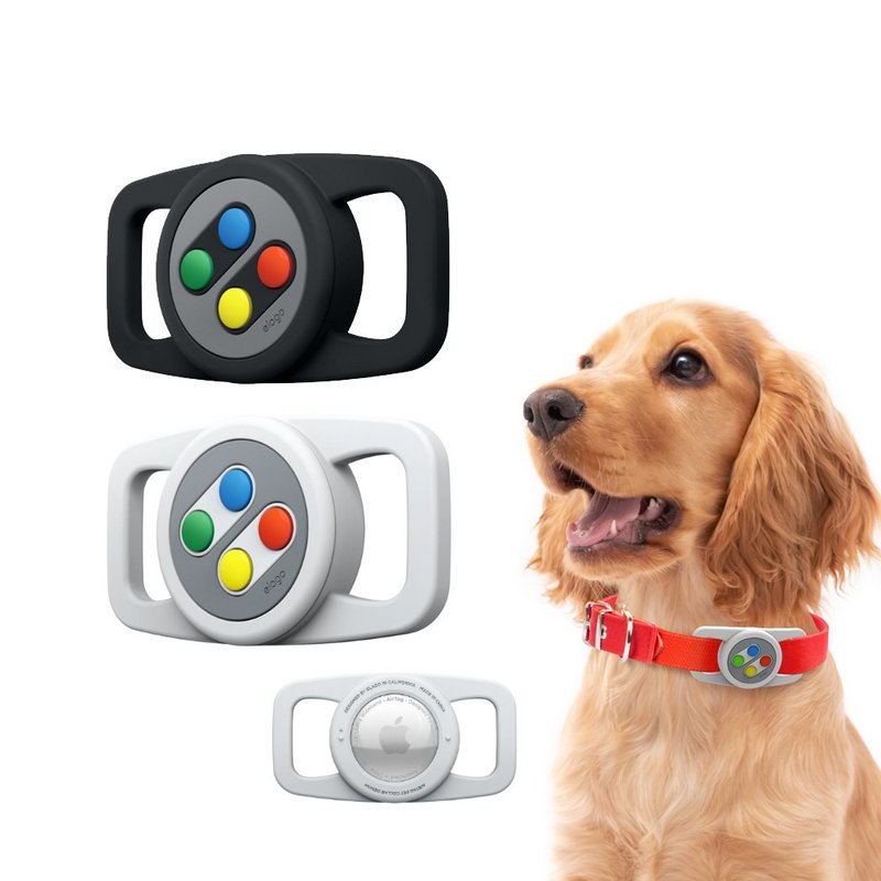 AirTag 经典W5宠物项圈/旅行防盗保护套 - 数码小物 - 硅胶 灰色