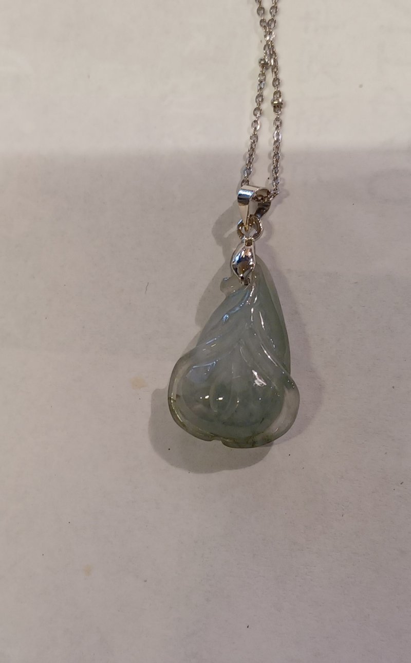 缅甸玻璃小桃甜心 - 项链 - 玉石 