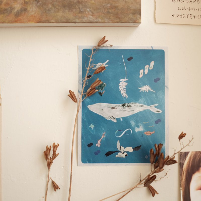 谈 | 明信片 | 贴纸 - 贴纸 - 纸 蓝色