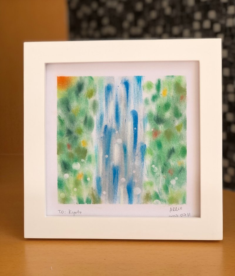 Allie 的舒心艺术 | 手绘粉彩画 18cm 附框 | 日光森林浴 - 海报/装饰画/版画 - 纸 