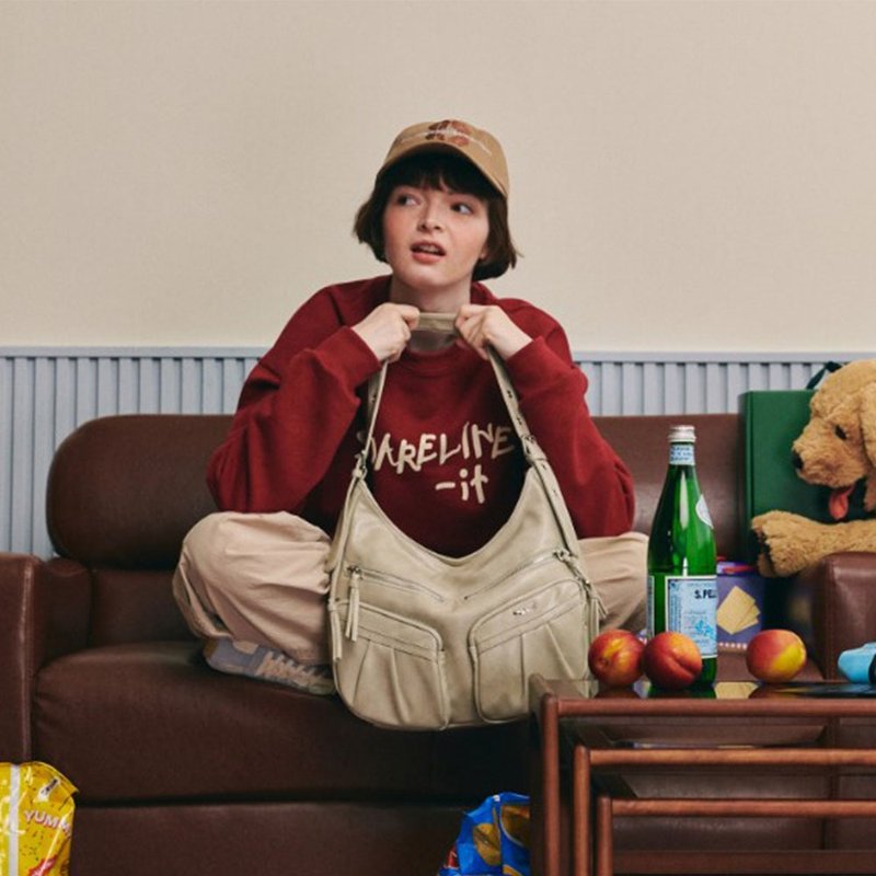 韓國品牌 SQUARE line Cabara 手提上肩袋 - 手提包/手提袋 - 人造皮革 