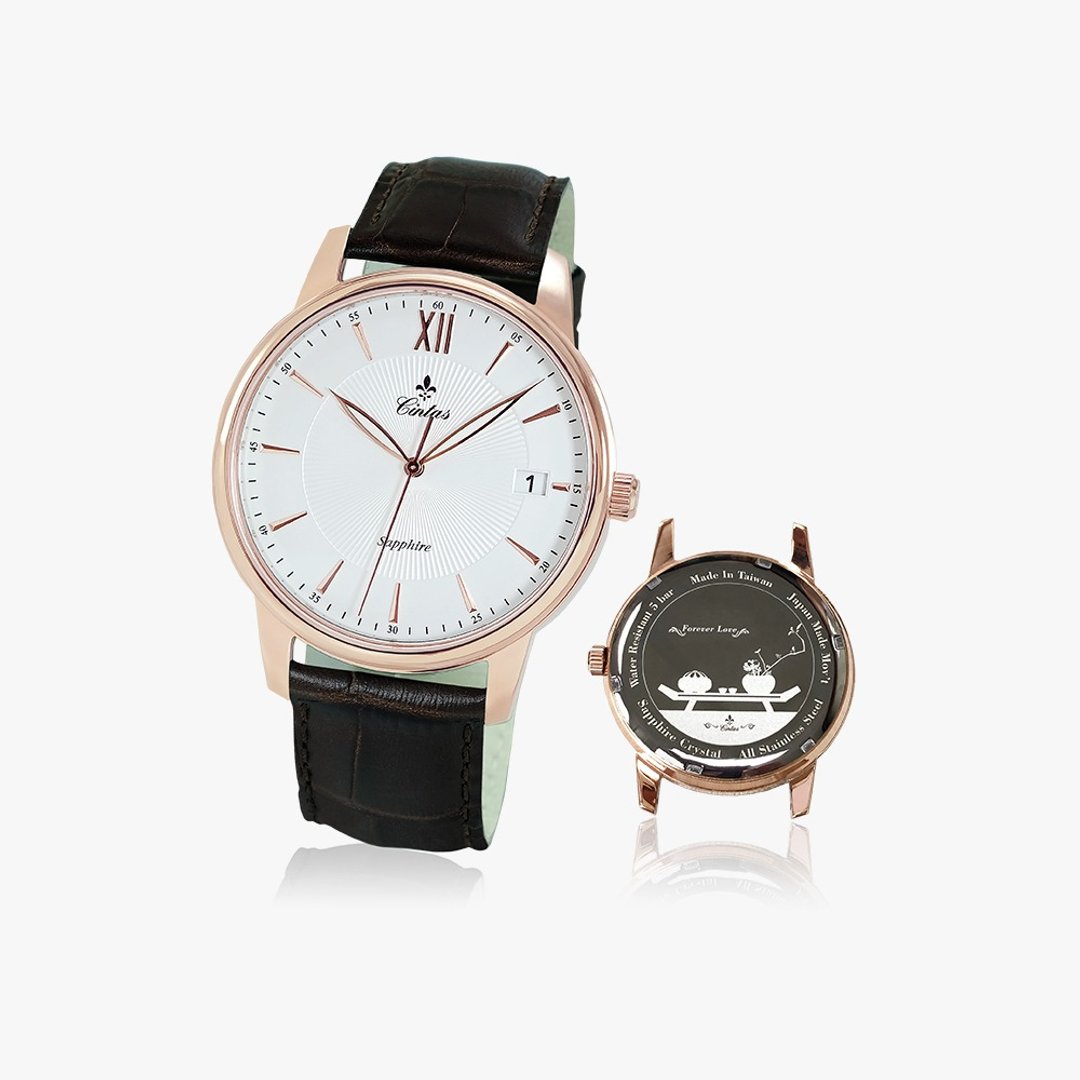 【Cintas Watch】41 mm 8207 MRG 玫瑰金色 (底盖设计订制) - 男表/中性表 - 不锈钢 