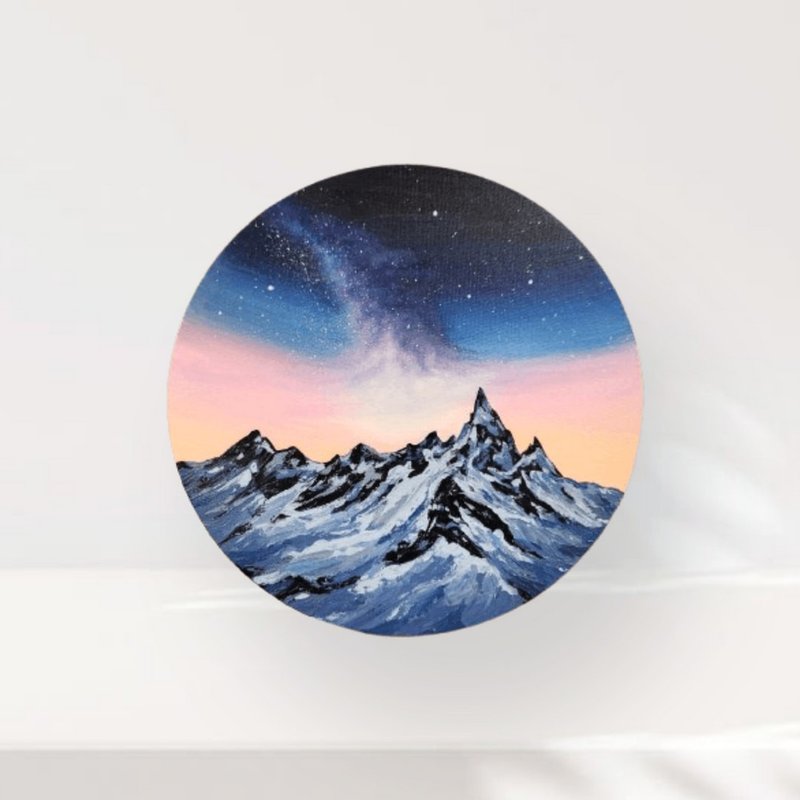 【体验】孵画室│台中画室│零基础绘画│ 肌理画│刮刀系列-雪山 - 插画/绘画/写字 - 棉．麻 