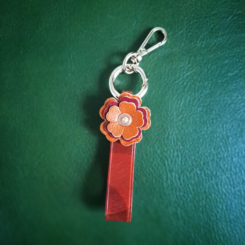 【花时间/暖曦】植鞣皮革钥匙圈/吊饰【圣诞礼盒】 - 钥匙链/钥匙包 - 真皮 