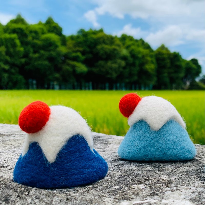 立体富士山日出 羊毛毡 DIY材料包 超详解 适合新手 附影片教学 - 编织/刺绣/羊毛毡/裁缝 - 羊毛 绿色