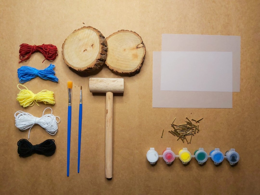 钉画材料组 String Art DIY - 其他 - 其他材质 咖啡色