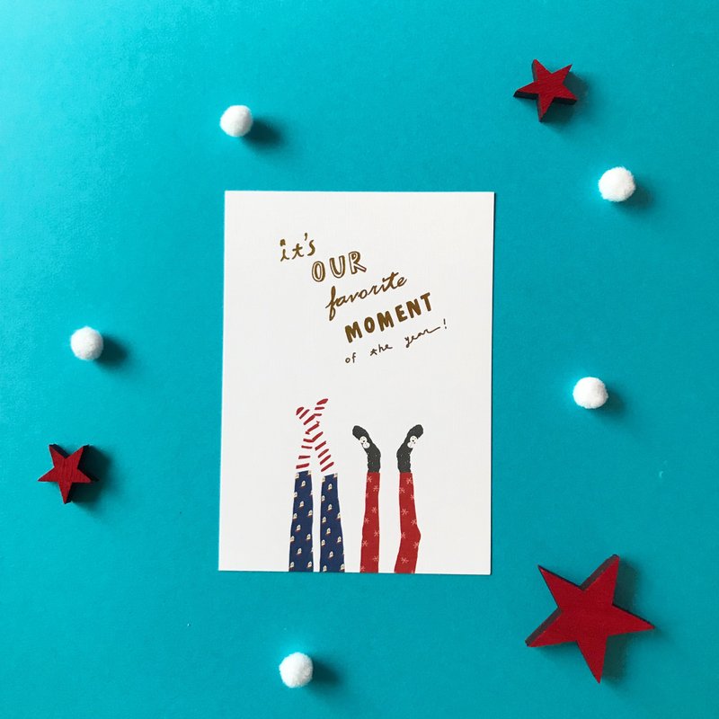 ☃ Favorite Moment  |圣诞明信片 - 卡片/明信片 - 纸 粉红色