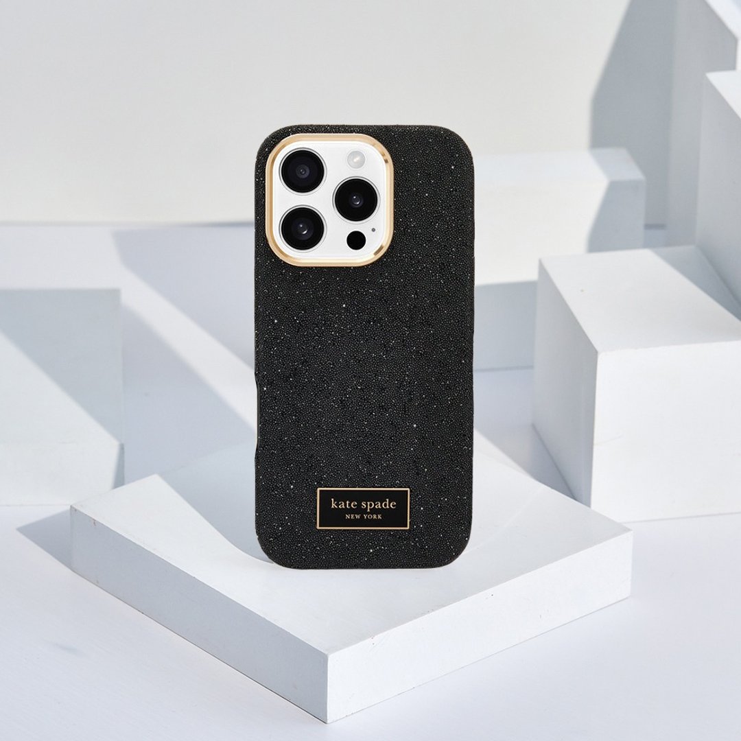 【kate spade】iPhone 16 系列磁吸精品防摔手机壳 子夜黑 - 手机壳/手机套 - 塑料 