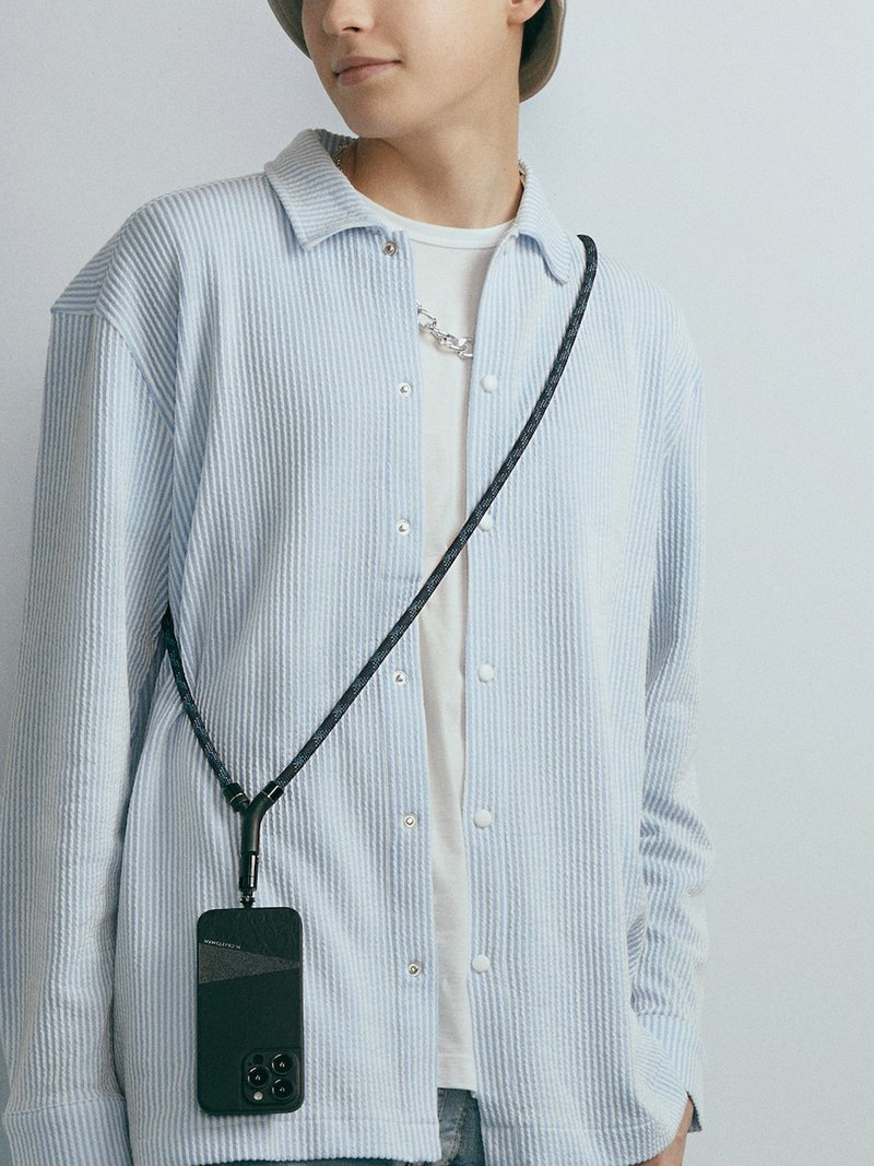 Yoggle Pro2 手机侧背带 可换绳【原创设计】蓝色 The Fleming - 挂绳/吊绳 - 棉．麻 蓝色