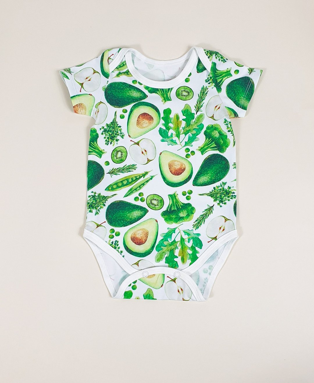 Vegetables baby bodysuit, baby boy bodysuit, baby girl bodysuit, baby onesie - 包屁衣/连体衣 - 棉 多色