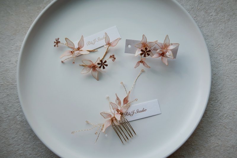 那花儿-手作水晶花树脂饰品 新娘头饰/伴娘配饰 - 发饰 - 树脂 