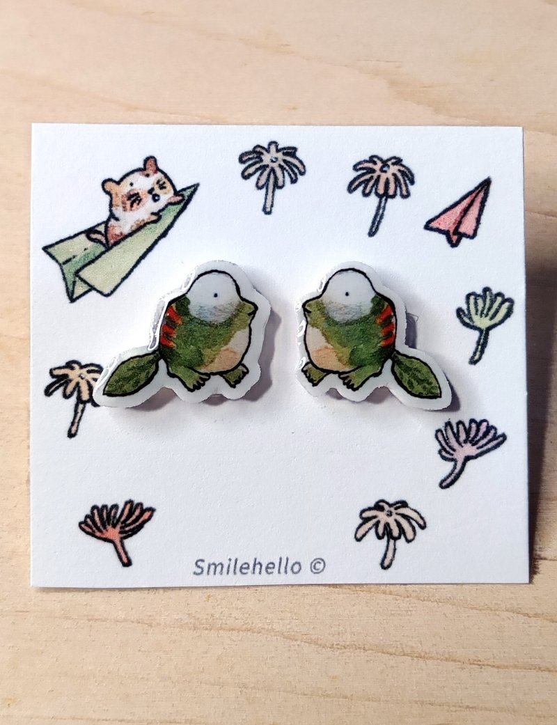 耳钉 / 耳夹 / 耳环 手工制作 蝌蚪蛙蛙 - 一对 - 耳环/耳夹 - 其他材质 多色