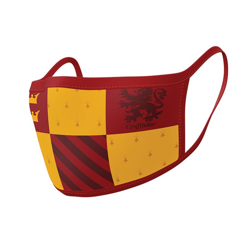 【哈利波特】葛莱芬多院徽三层防护口罩 (2入组) 可水洗弹力面料 - 口罩 - 其他材质 多色