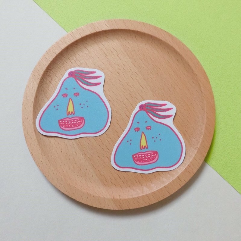 牵牛花花 / 小贴纸 - 贴纸 - 纸 蓝色