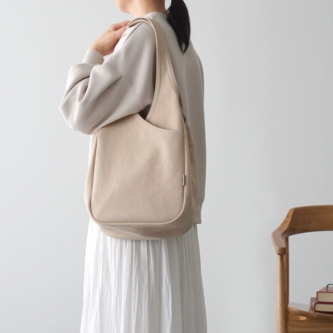 Drop (M) / 象牙白 【订制商品】 Trocco 帆布包 - 手提包/手提袋 - 棉 