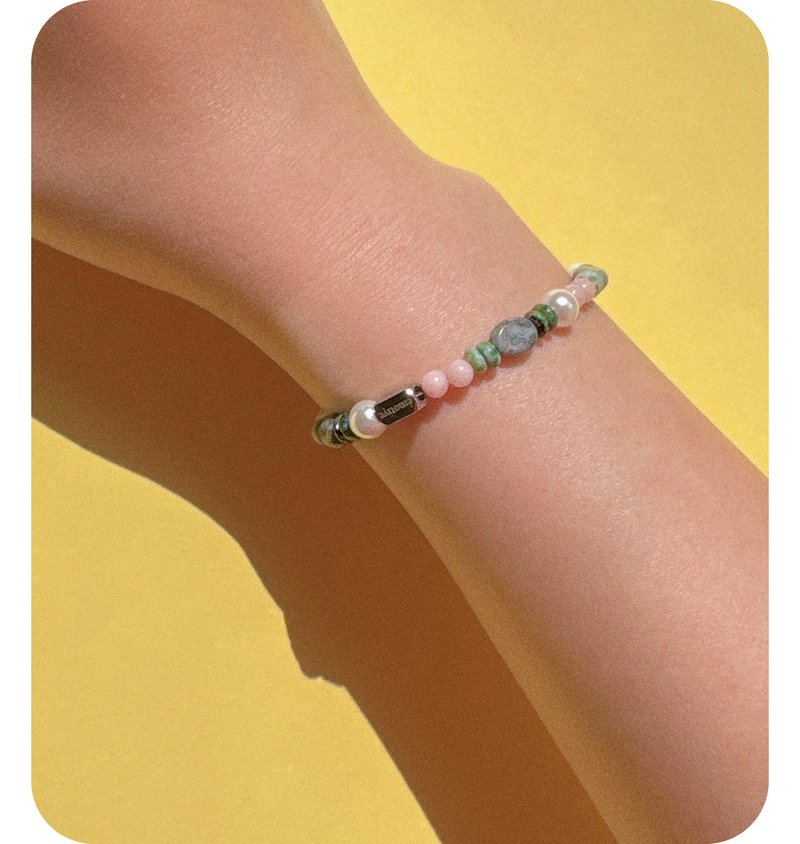 莫希干手链 - 手链/手环 - 半宝石 粉红色