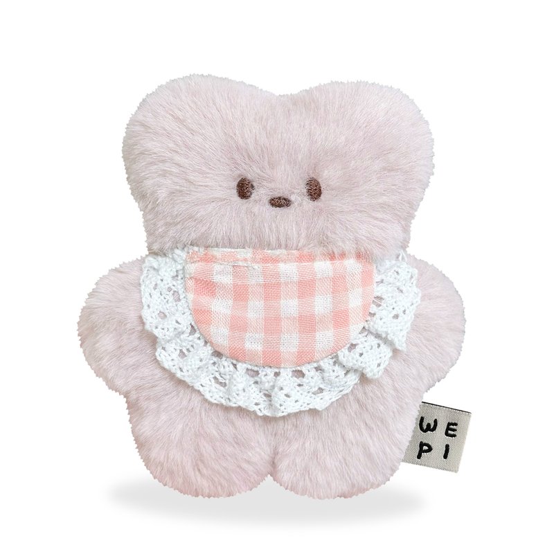 迷你威皮熊 - PUREU(10cm) / 手工迷你公仔礼物钥匙圈吊饰 - 玩偶/公仔 - 其他材质 粉红色