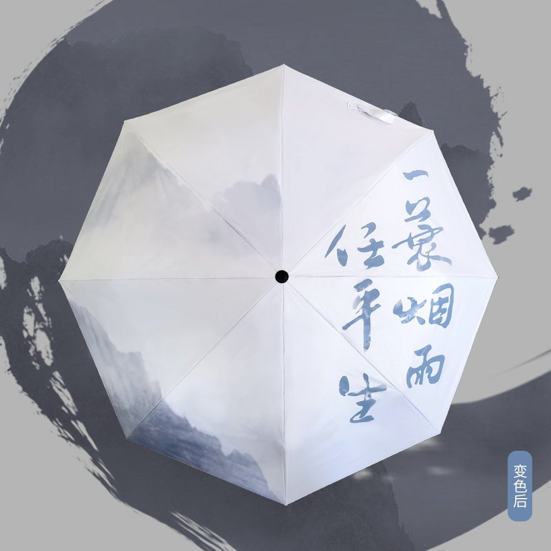 一蓑烟雨任平生变色晴雨伞 雨水变色自动伞 - 其他 - 防水材质 多色