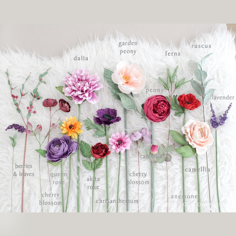 LAST KISS | Paper Flower Bridal Bouquet - 木工/竹艺/纸艺 - 纸 紫色