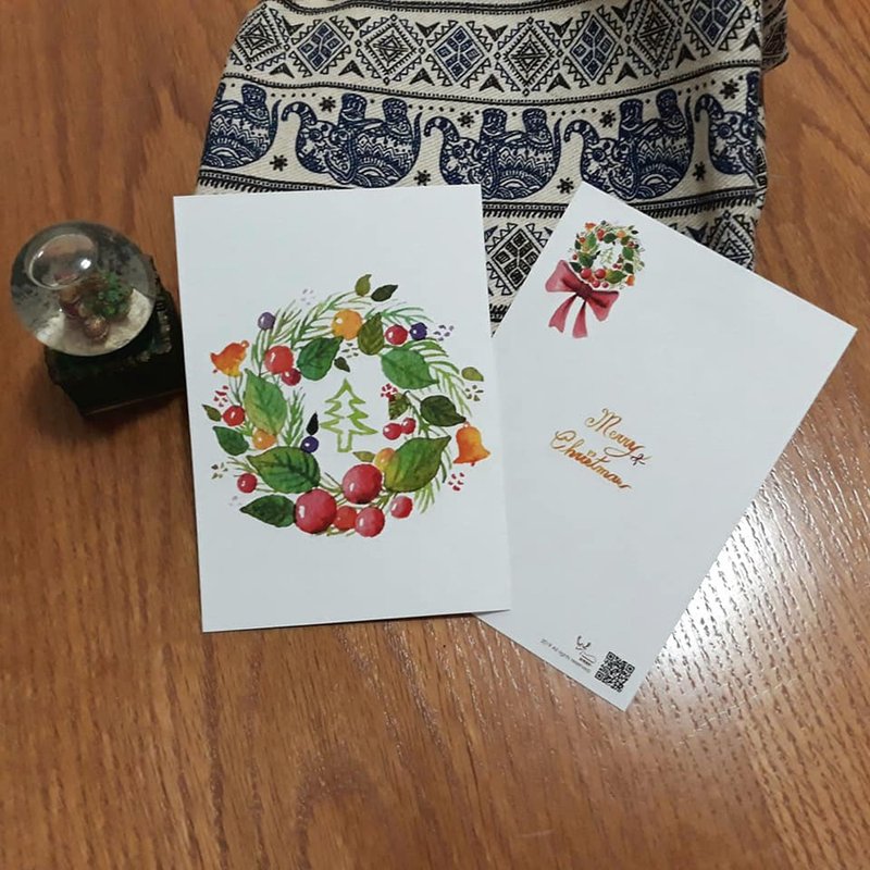 心花怒放圣诞明信片B款单张35或三张100元或五张150元 - 卡片/明信片 - 纸 多色