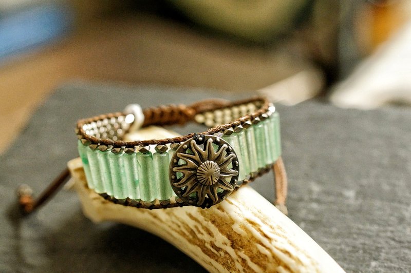 绿东陵手链 ( Green Aventurine Bracelet ) - 手链/手环 - 半宝石 绿色