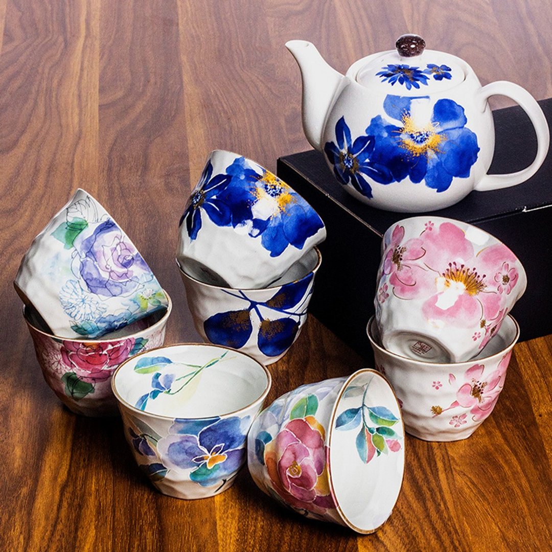 美浓烧日本原装进口和蓝陶瓷功夫茶具小套装家用高档简约一壶两杯 - 茶具/茶杯 - 瓷 