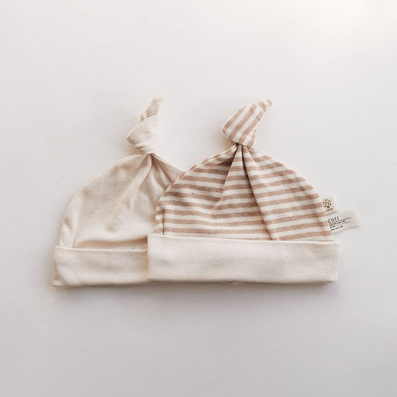 【cott organics】日本有机棉扭结帽 新生儿 宝宝配件  婴儿 帽子 - 婴儿帽/发带 - 棉．麻 多色