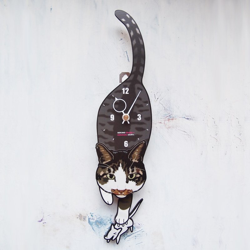 C-26 雉虎 - 动物造型钟摆钟 - 时钟/闹钟 - 木头 