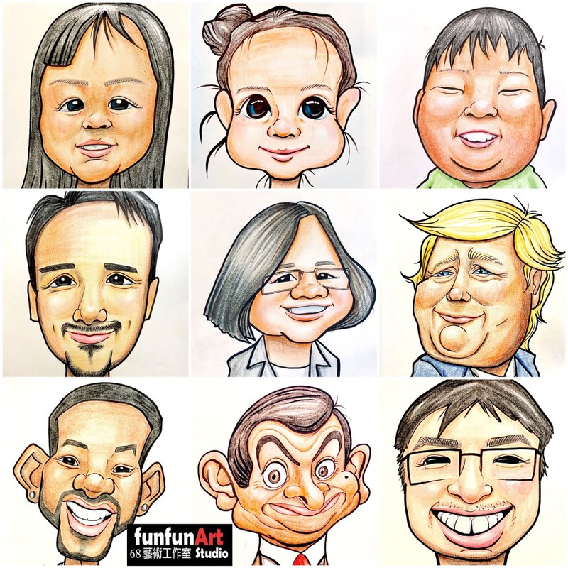 勿先下单 请先与画师讨论 定制纯手绘Q版彩色半身人像画 似颜绘 - 其他 - 纸 