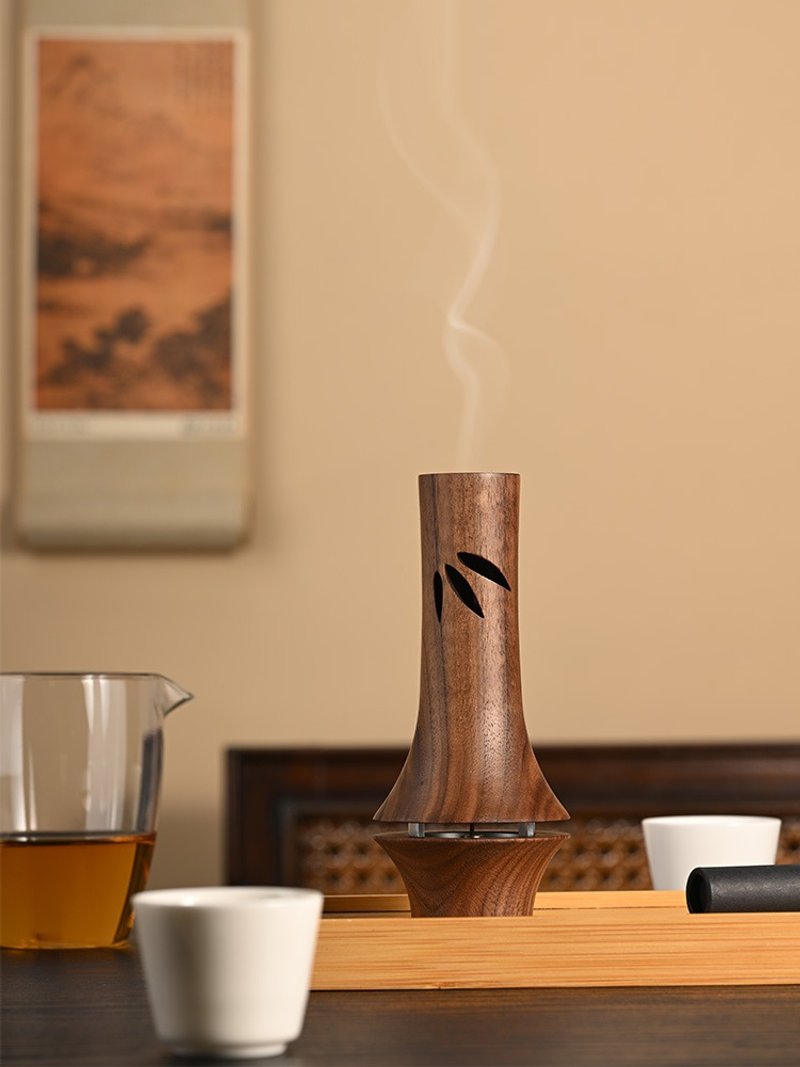 【暗影浮香】无香版铜木熏香器立式线香香炉镂空檀香熏香炉创意礼 - 香薰/精油/线香 - 木头 