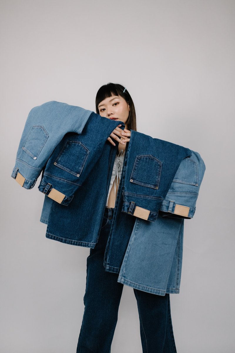 Hongdae jeans - 男士长裤 - 棉．麻 蓝色