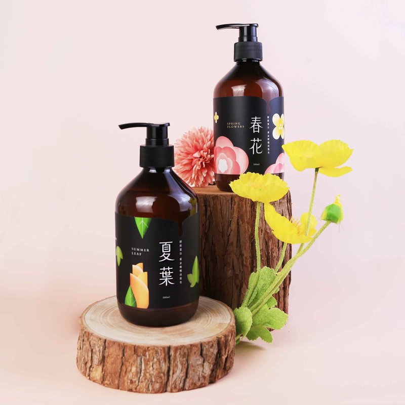 春花/夏叶 黄金橄榄液态皂- 500ml-1组2瓶(赠沐浴袋) - 沐浴用品 - 塑料 黑色