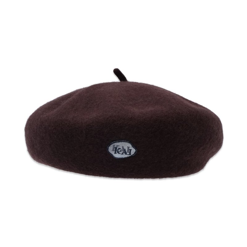 KAIKAI - ReBorn - 立体羊毛画家贝雷帽 黑色/咖啡/孔雀蓝/米色 - 帽子 - 羊毛 多色