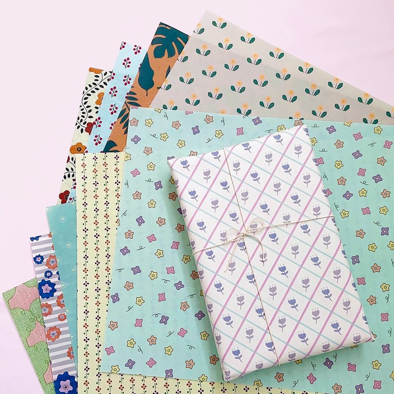 // A3 10张组合 // 10种植物包装纸 - 纸盒/包装盒 - 纸 多色