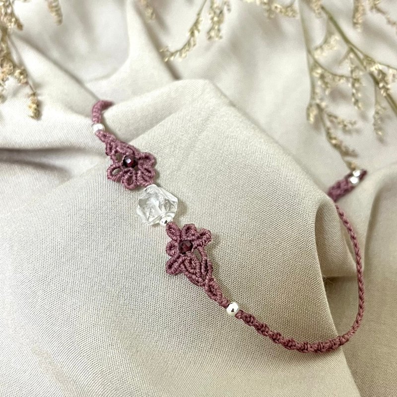 闪灵钻编织手链 - 手链/手环 - 水晶 粉红色