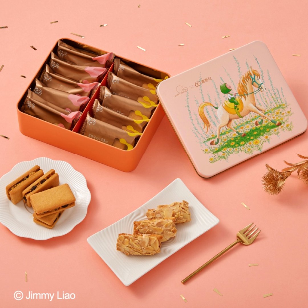 【喜憨儿。几米联名礼盒】莳春B I 杏仁千层酥 I 奶油夹心饼 - 手工饼干 - 新鲜食材 