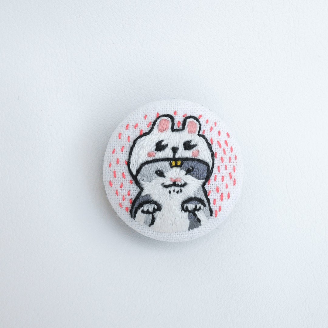 Linen Griptok Neko Rabbit - 手机配件 - 亚麻 白色