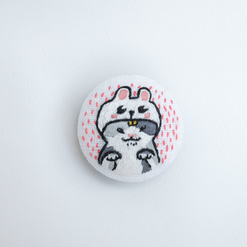 Linen Griptok Neko Rabbit - 手机配件 - 亚麻 白色