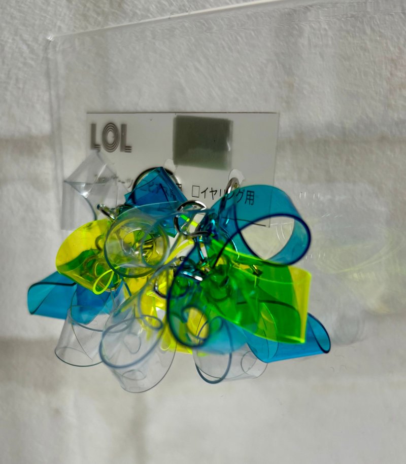 2way 零件 PVC 设计 No.152 - 耳环/耳夹 - 其他材质 蓝色